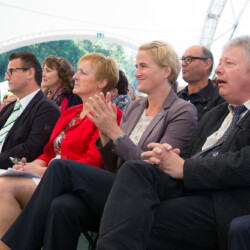Peter Hauk MdL, Minister für Ländlichen Raum und Verbraucherschutz Baden-Württemberg, Marie-Luise Linckh, Präsidentin des LandFrauenverbandes Württemberg-Baden e.V., Annette Stoll-Zeitler, Landesgartenschau-Geschäftsführerin und Arnulf von Eyb, MdL (von links nach rechts)