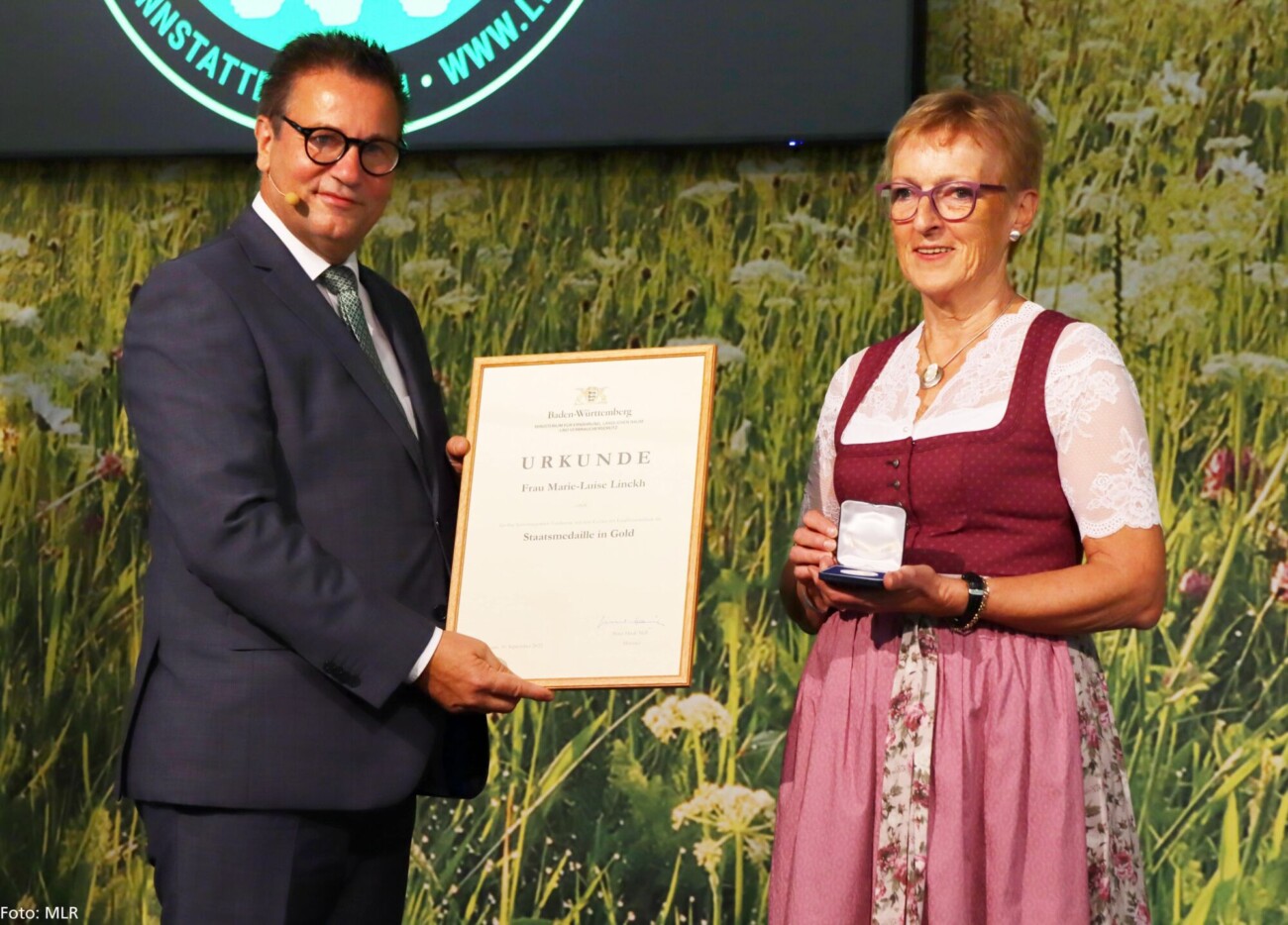 Staatsmedaille in Gold für Präsidentin Marie-Luise Linckh