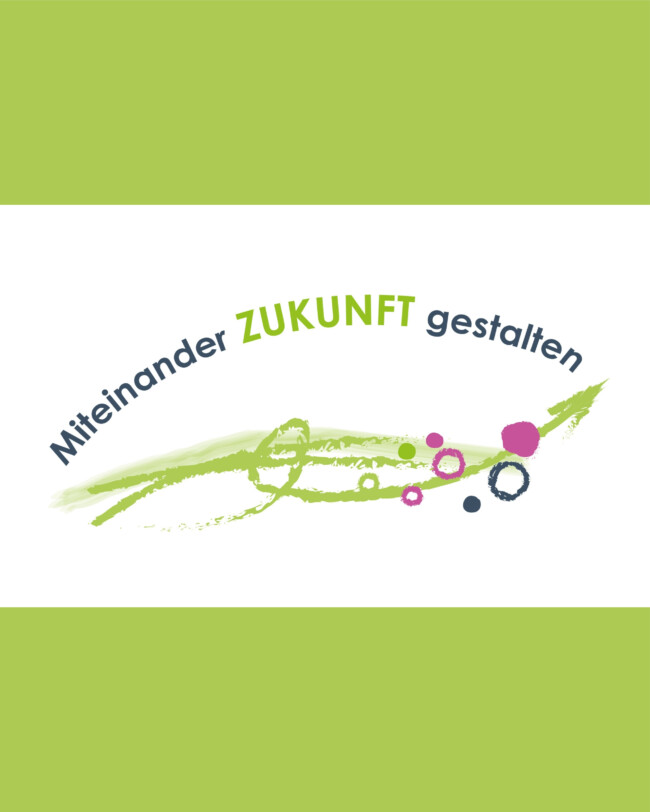Logo Leitthema Miteinander Zukunft gestalten